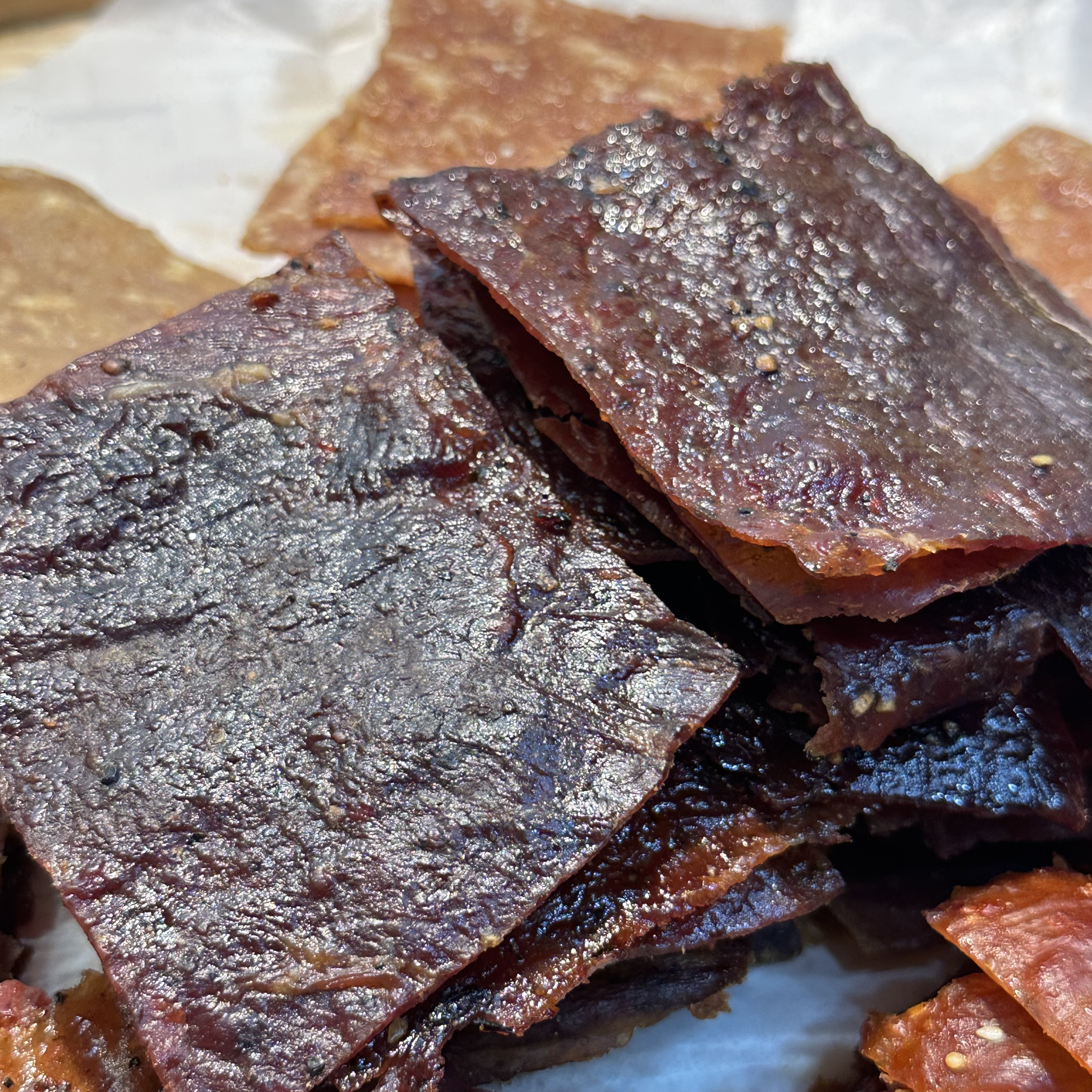 纯牛肉250g即食现烤潮汕特产牛肉脯现烤无添加黑胡椒味
