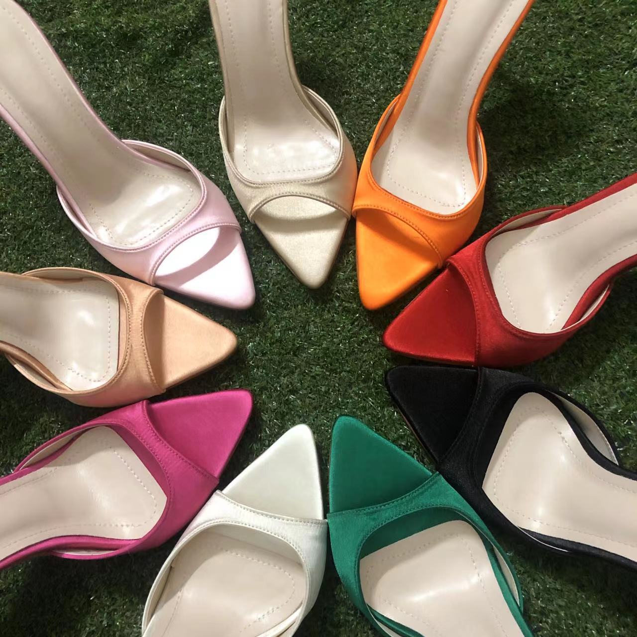 高跟尖头凉拖鞋女2023韩国模特定制潮流款东大门时尚性感一字拖鞋