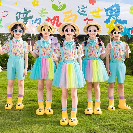 六一儿童表演服装小学生运动会啦啦队合唱演出服幼儿园毕业照班服