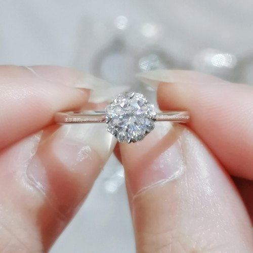 高碳钻甜美可爱钻戒女