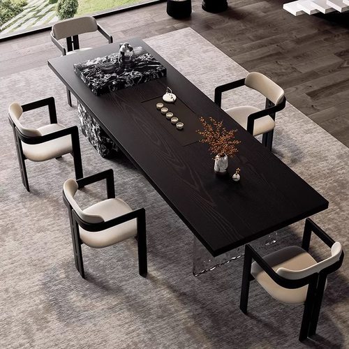 新中式实木茶桌椅组合