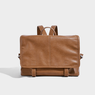 宋佳同款植鞣信使系列双肩包女2025秋冬新款上班通勤休闲电脑背包