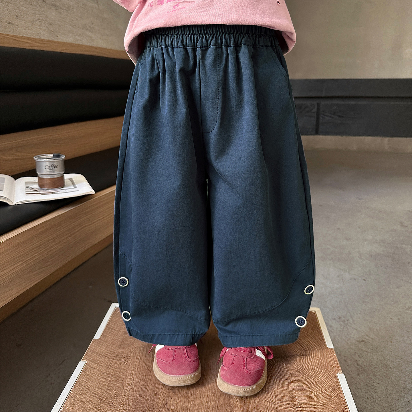 男童蓝色裤子春秋2026新款儿童纯棉哈伦裤韩版男孩宝宝春装休闲裤,童装/婴儿装/亲子装,裤子,淘宝优惠券,粉丝福利购,淘宝优惠卷