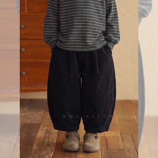 童装男童韩范黑色休闲裤萝卜裤春秋款哈伦裤儿童长裤宝宝宽松裤子