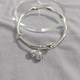 足银9999莫比乌斯环莲蓬手镯女纯银实心镯子送女友情人节生日礼物