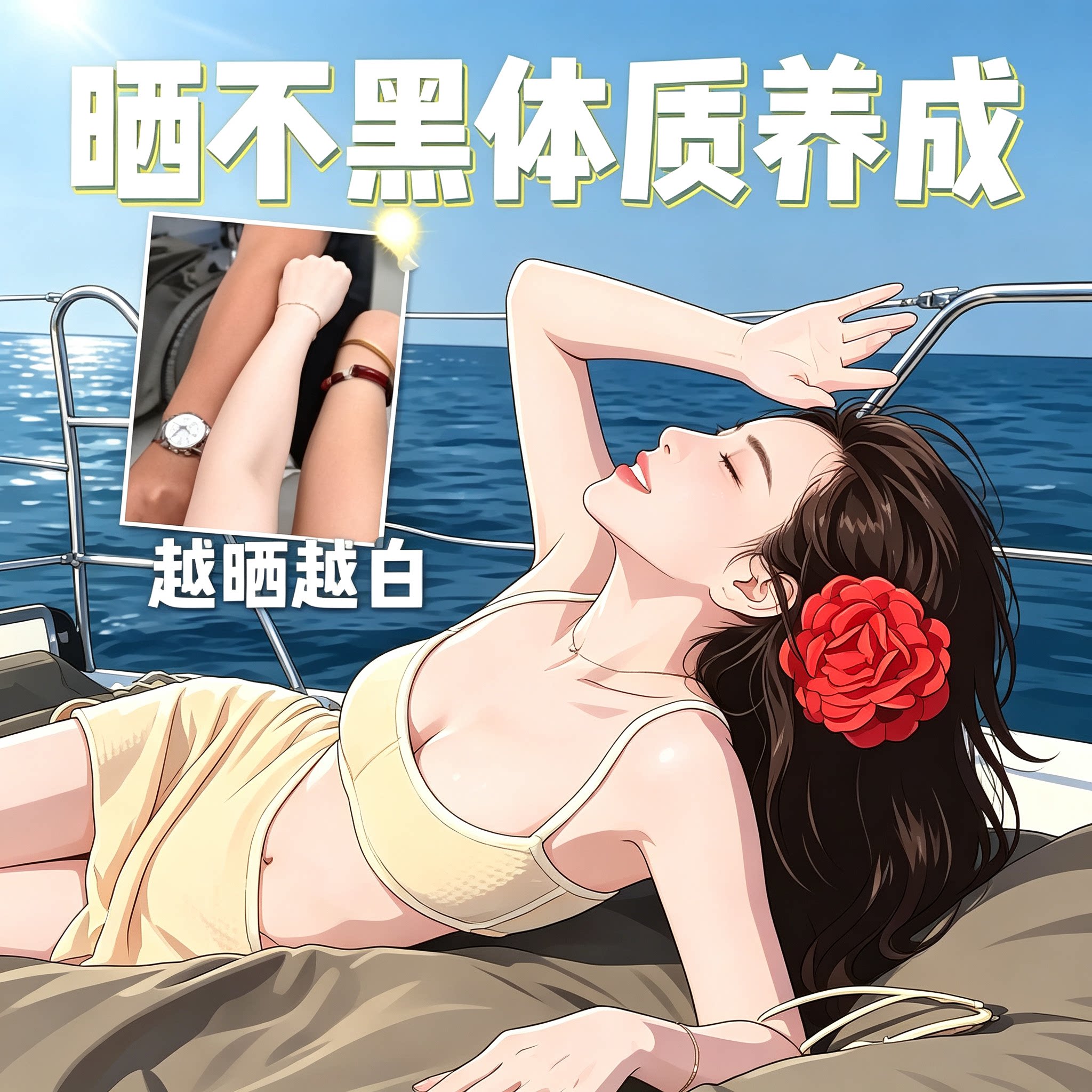 晒后护肤调理日常防护知识科普养成不易晒黑体质参考学习资料