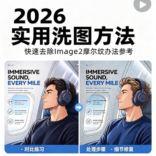 AI绘图Image2去除摩尔纹实用洗图方法图片优化处理操作教程资料