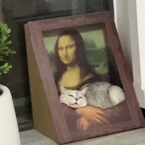 抖音同款蒙娜丽莎油画一体猫窝
