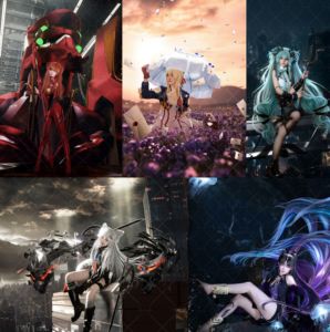 cosplay后期修图调色精修溶图大合成加特效古风写真换背景修片