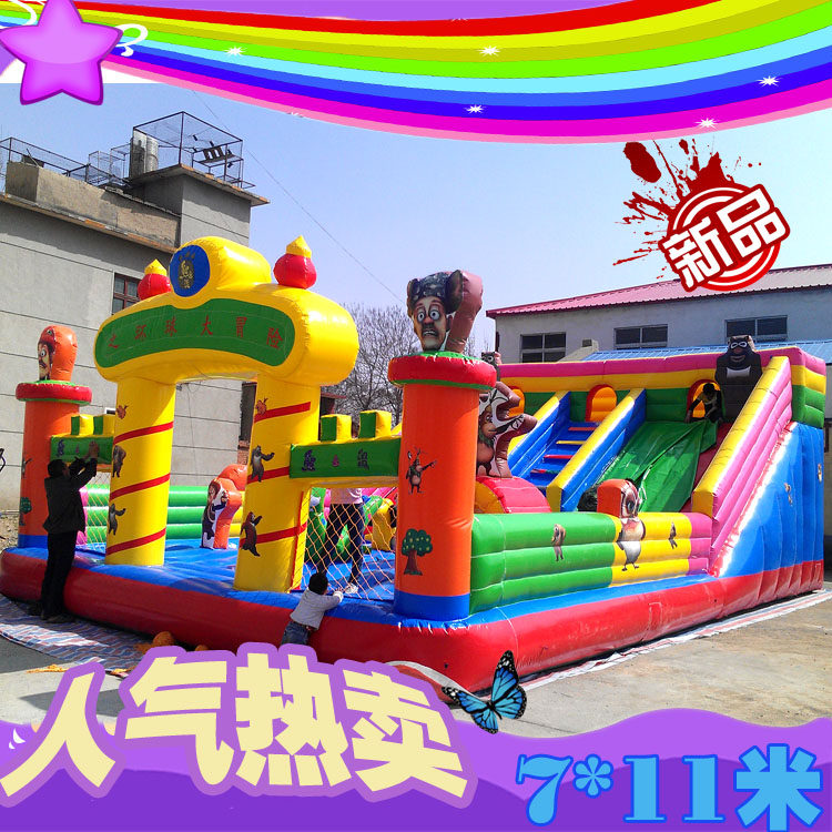 熊出没光头强充气滑梯充气城堡蹦蹦床充气跳床室外大型儿童玩具|msdalam kategori Toy/bayi/teka-teki/blok bangunan/model, Pleasure/Equipment pengajaran/kemudahan yang besar, trampolin - dari Buy2taobao.com untuk memberikan perkhidmatan ejen Taobao profesional membeli