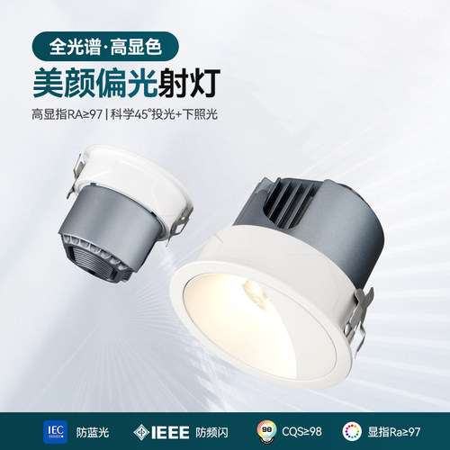 美颜双偏光镜前灯嵌入式射灯浴室