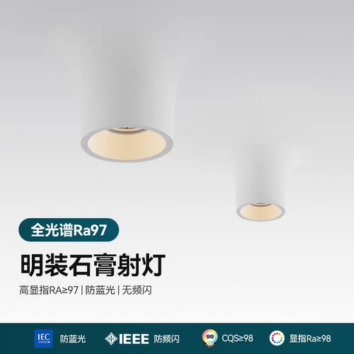明装石膏灯护眼智能射灯嵌入式