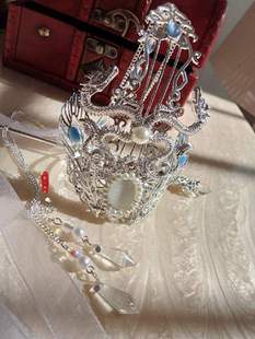 蓝忘机衍生发冠古风男女通用发冠姑苏蓝氏头饰仙气男COS束发套装