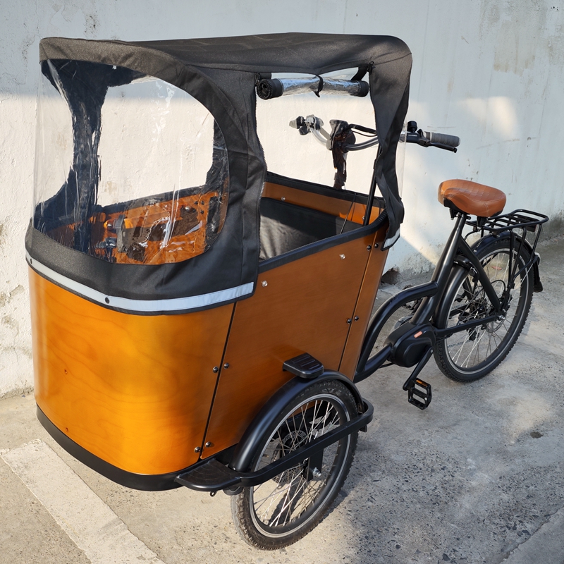 cargo bike欧洲倒三轮货运自行车八方中置电机电助力倒骑驴亲子车