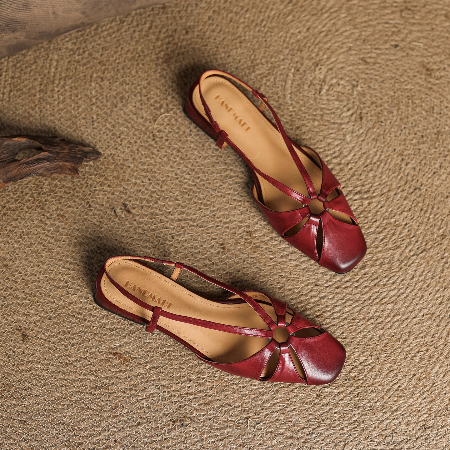 CX意大利水洗头层牛皮！2026新款老钱风包头凉鞋包子鞋全皮单鞋女