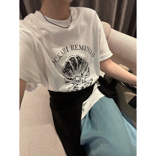 INSIST 圆领宽松舒适印花休闲短袖T恤