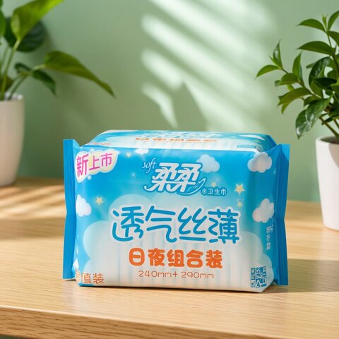 柔柔透气日夜组合240mm卫生巾图片