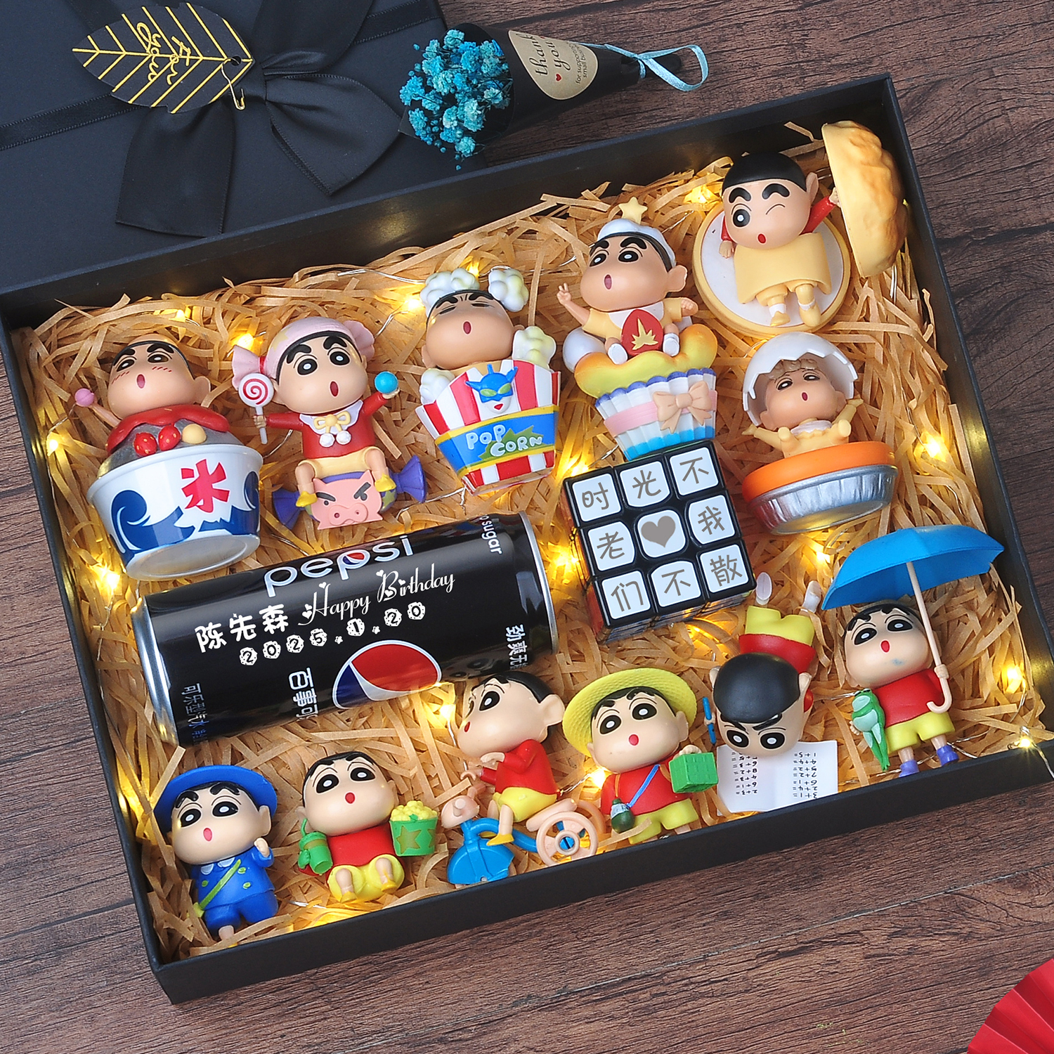 蜡笔小新摆件周边手办公仔情人节送男女朋友的儿童生日礼物品刻字