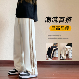 休闲百搭男士 男秋季 卫裤 2025潮牌宽松运动裤 保罗新款 子直筒裤 长裤