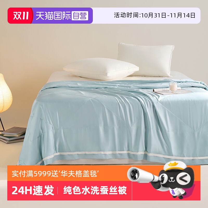 【直营支天丝夏凉被冰丝桑蚕丝被