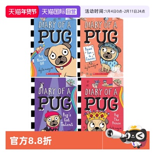 【自营】Diary of a Pug 哈巴狗日记 3册 英文原版 Scholastic Acorn 学乐大树系列 儿童桥梁章节 英语学习书籍课外阅读读物