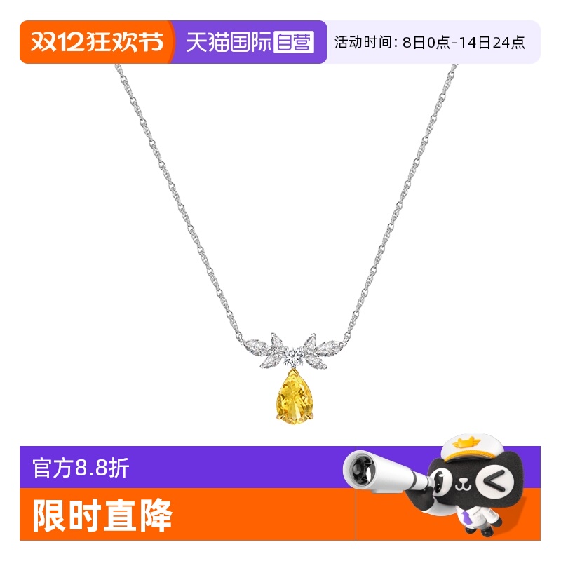 水滴项链女纯银轻奢高级感锁骨链