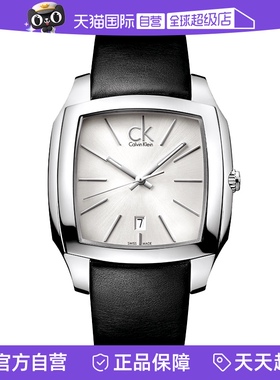 【自营|品牌直发】CK recess系列方形皮带瑞士商务休闲男士手表
