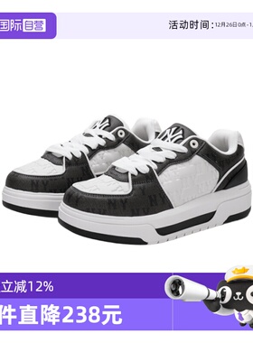 【自营】MLB男女仿牛仔老花低帮学长厚底运动板鞋3ASXCMN4N-50BKS