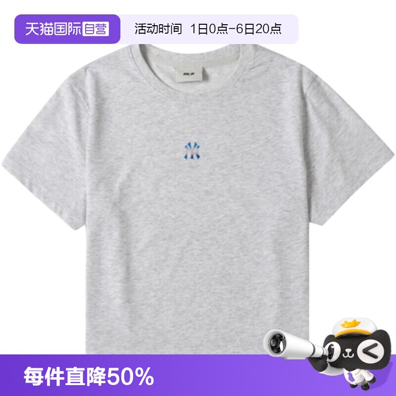 MLB女士短款半袖T恤新款运动灰色图片