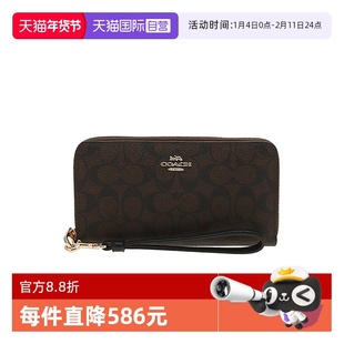 【自营】COACH/蔻驰品牌徽标拉链开合女士长款钱包CW778