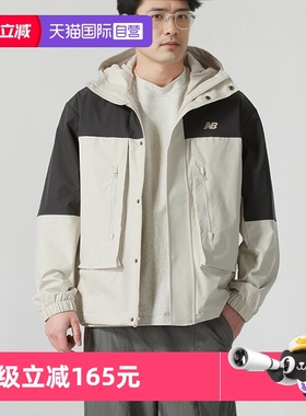【自营】New Balance男子春季连帽加绒拼色保暖夹克外套AMJ51322