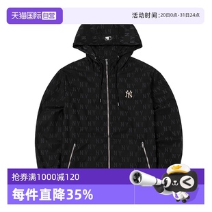 女裝 自營 MLB夾克男裝 休閑服黑色上衣運動服老花連帽外套 新款
