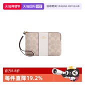 COACH 自营 蔻驰女士15手拿包拼色拉链开合钱包零钱卡包CW854