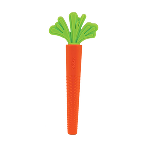 【自营】Nuby努比胡萝卜香蕉全硅胶长管牙胶宝宝防吃手婴儿磨牙