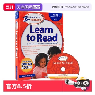 英文原版 Hooked Learn 迷上自然拼读 英语3 Level2 教辅 Read 自然拼读教辅含DVD 4岁启蒙 Phonics 自营
