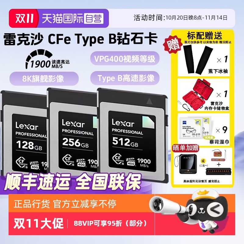 官方自营雷克沙TypeB相机储存卡