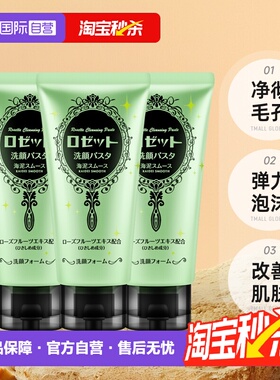 【自营】Rosette露姬婷120ml*3海泥洗面奶清洁保湿洁面控油提亮