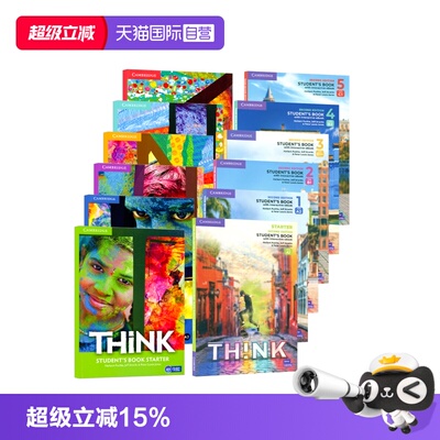 【自营】原版进口剑桥初中高中英语教材 Cambridge Think Starter 1 2 3 4 5级别学生书+练习册思维KET/PET考试教辅外语 think教材