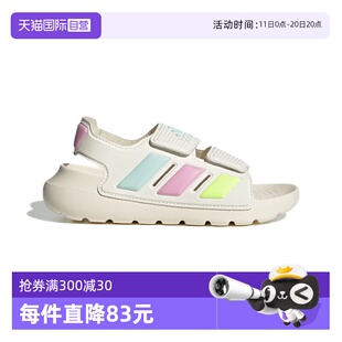新男女小童魔术贴露趾沙滩凉鞋 25夏季 阿迪达斯童鞋 JI3062 自营