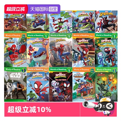 【自营】英文原版 蜘蛛侠系列绘本 Spidey and His Amazing Friends 蜘蛛侠和他的神奇朋友 漫威超级英雄 World of Reading