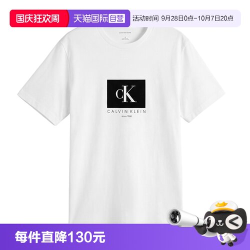 CalvinKlein男通勤印花短袖T恤
