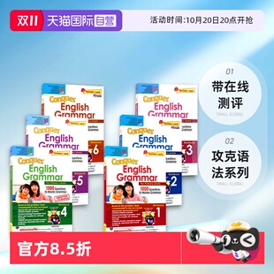 Grammar 6年级 自营 Conquer 新加坡小学英语教辅 攻克语法系列 Workbook SAP 小学6册 英语语法练习册 12岁 带在线测评