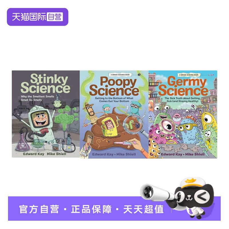 【自营】预售 英文原版 Edward Kay 3册精装 生物科学绘本图画书 Poopy Science/Germy Science/Stinky Science 儿童科普读物