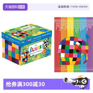 McKee John 花格子大象艾玛 自营 英文原版 30册礼盒装 Storytime Elmer David Collection 故事时光合集 我