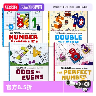 【自营】牛津精品绘本 数字朋友系列4册 英文原版 The Digits Four Books Pack 趣味数字启蒙 儿童益智幽默数学绘本