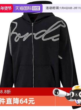 【自营】NIKE耐克男女款加绒连帽夹克针织印花休闲外套HF9296-045