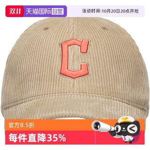 MLB儿童运动帽复古灯芯绒遮阳帽刺绣logo棒球帽男童女童 自营