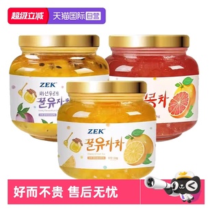 【自营】韩国进口ZEK百香果红西柚蜂蜜柚子茶1KG罐装冲饮果味茶