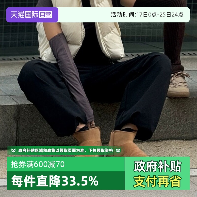 【自营】MLB女款休闲短靴纯色经典简约加绒雪地靴24秋冬新款WBBCB