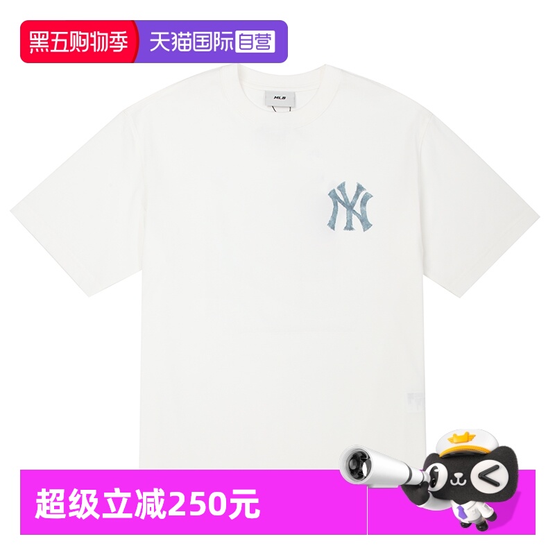 MLB男女情侣装短袖透气大logo